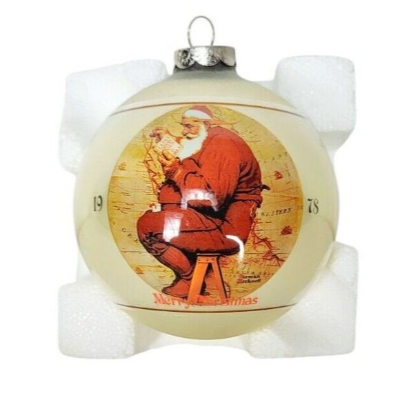 Vintage 1978 Norman Rockwell Santa Claus Christmas Ornament 4th Limited Edition - Picture 1 of 4